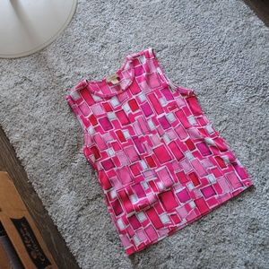 artsy geometric print tank